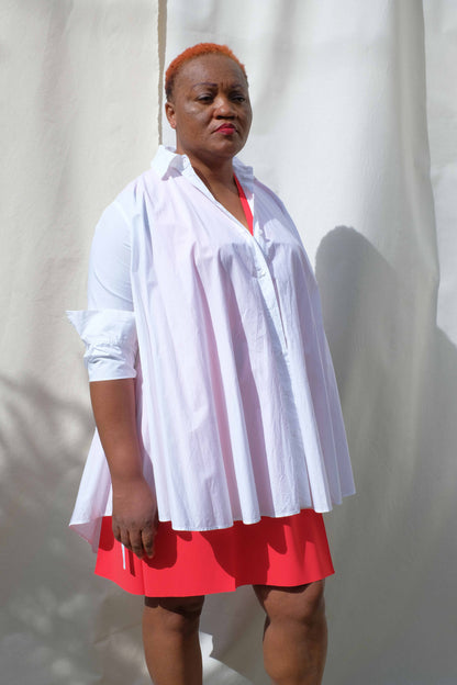 organic cotton flare skirt dresss  blends body-positive casual wear and size-inclusive wardrobe essentials.