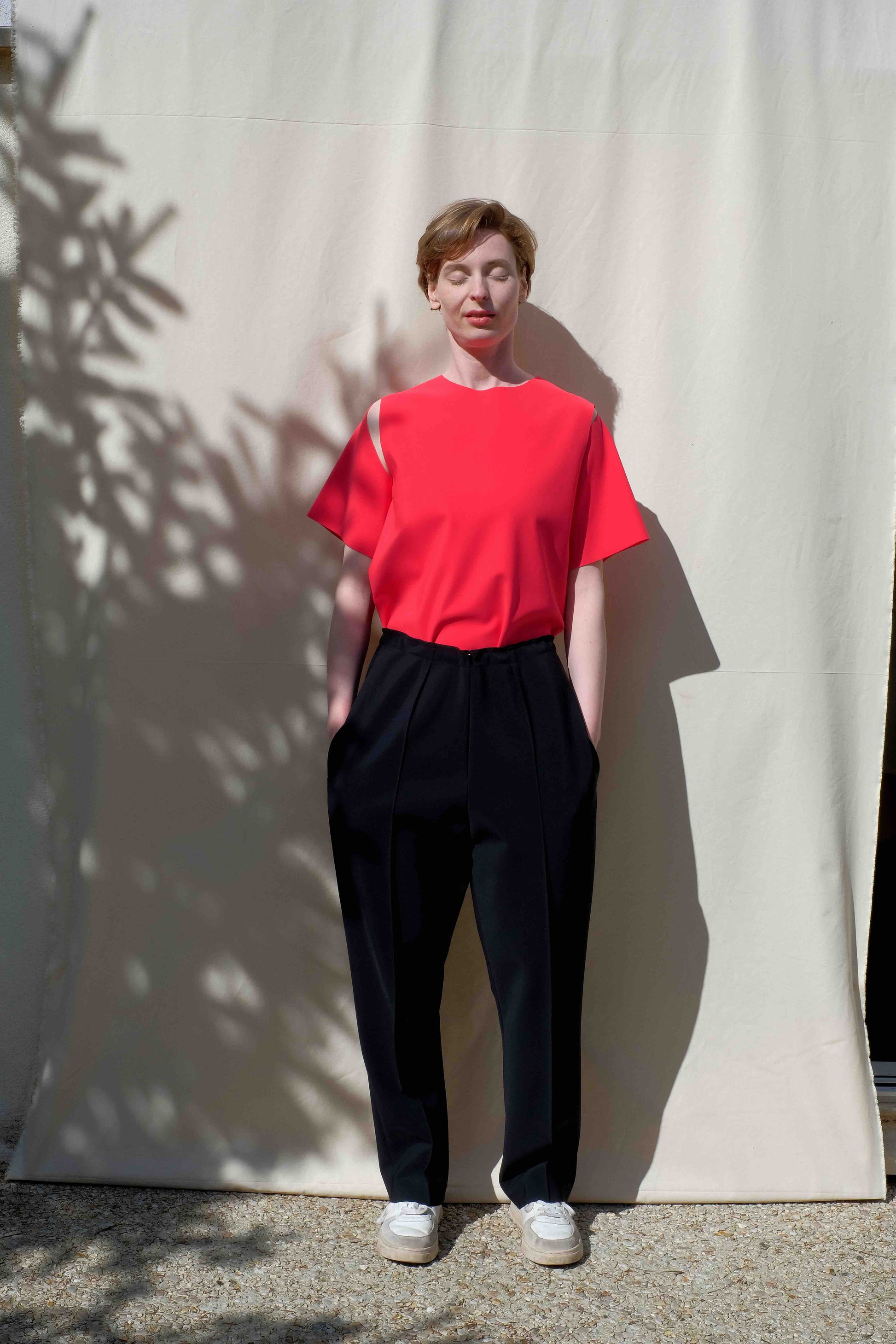 loose fit tappered leg pants featuring breathable fabric clothing and low-maintenance sustainable apparel.